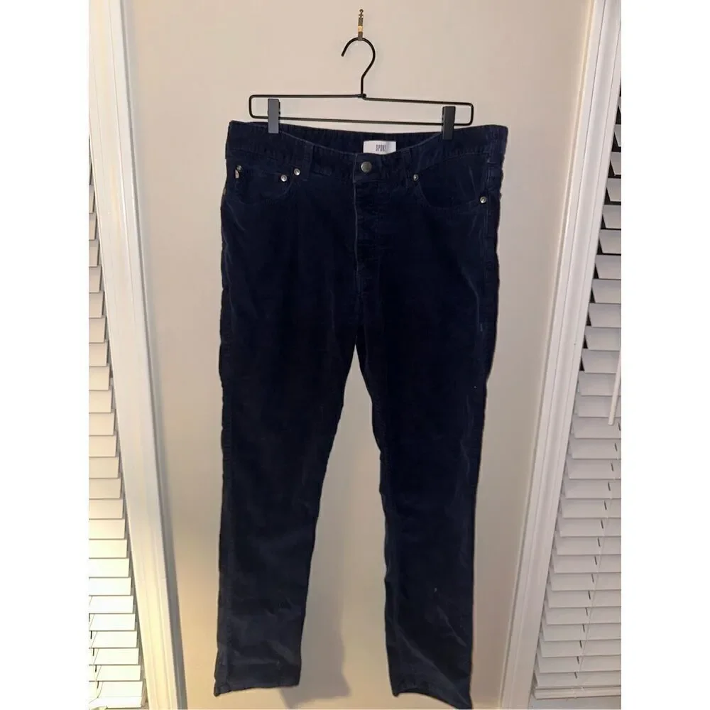 Spoke Blue Corduroy Cord Fives Build A 36 Pants Mens